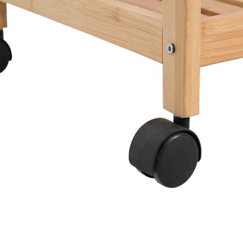 Кухненска количка с колела Естествен 46 x 38 x 76 см Бамбук