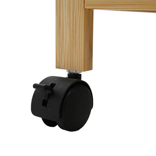 Кухненска количка с колела Естествен 60 x 18 x 97 см Бамбук