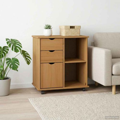 Плъзгащ кабинет Меден кафяв 63,5 x 39 x 65,5 см Солиден бор