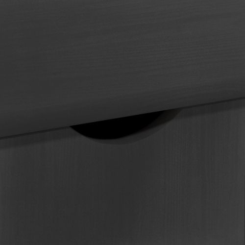 Плъзгащ кабинет с колело Сив 100 x 39 x 65,5 см Солиден бор