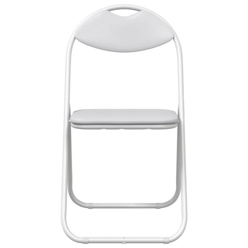 Сгъваем стол 2 pcs Бял 48 x 43,5 x 81 см Изкуствена