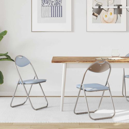 Сгъваем стол 2 pcs Сив 48 x 43,5 x 81 см Изкуствена