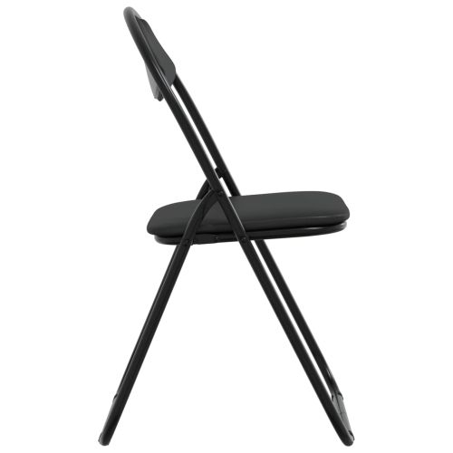 Сгъваем стол 2 pcs Черен 48 x 43,5 x 81 см Изкуствена