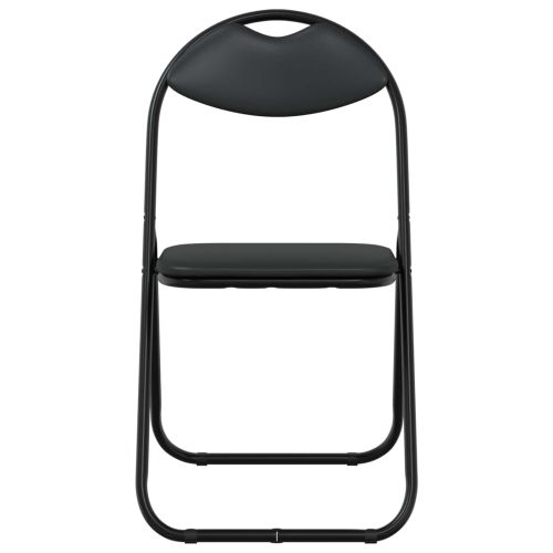 Сгъваем стол 2 pcs Черен 48 x 43,5 x 81 см Изкуствена