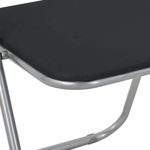 Сгъваем стол 8 pcs Черен и Сив 48 x 43,5 x 81 см Изкуствена