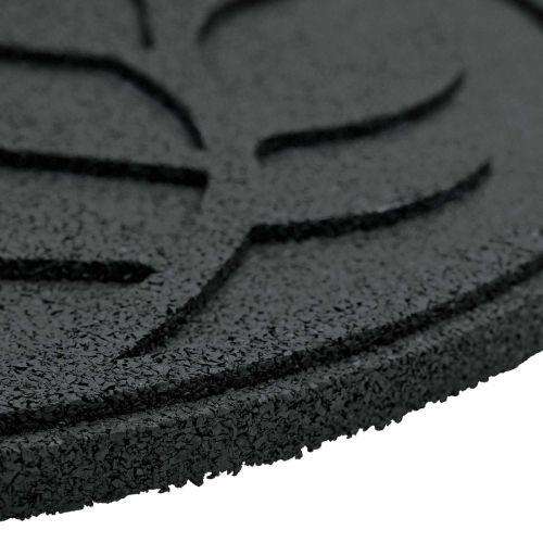 Стъпаловиден камък 6 pcs Черен Ø 44 x 2 см Каучук