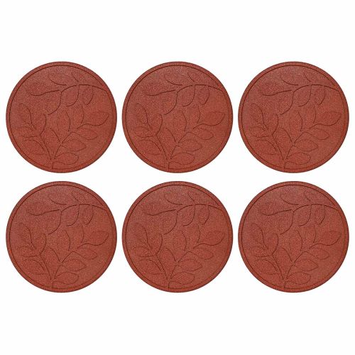 Стъпаловиден камък 6 pcs Червено Ø 44 x 2 см Каучук