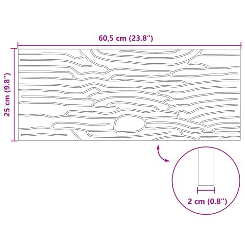 Стъпаловиден камък 6 pcs Червено 60,5 x 25 x 2 см Каучук