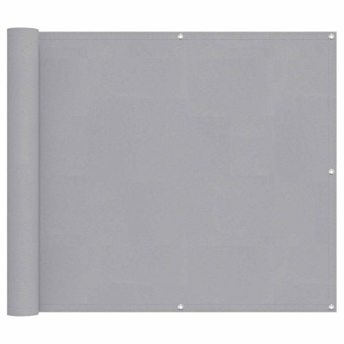 Балконен екран Светлосиво 100 x 800 cm Оксфордска тъкан