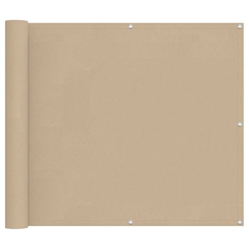 Балконен екран Бежово 100 x 1000 cm Оксфордска тъкан