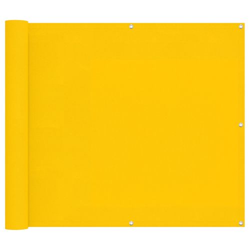 Балконен екран Жълто 90 x 200 cm PU покрит оксфорд алу