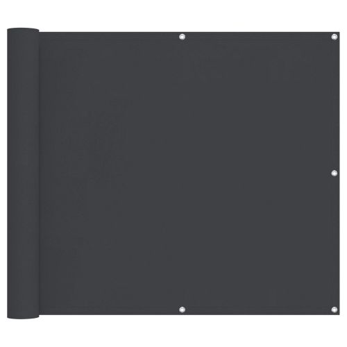 Балконен екран Черен 100 x 1000 cm Оксфордска тъкан