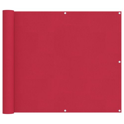 Балконен екран Бургундско червен 90 x 200 cm Оксфордска тъкан