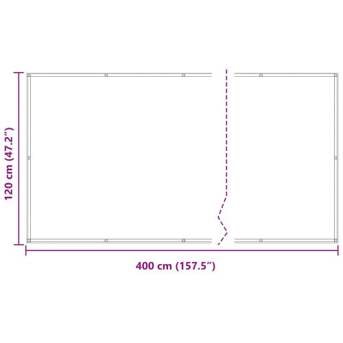 Балконен екран Бургундско червен 120 x 400 cm