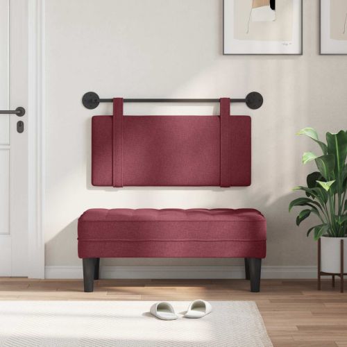 Висяща табла Едноцветен Виненочервен 90 x 55 x 5 см текстил