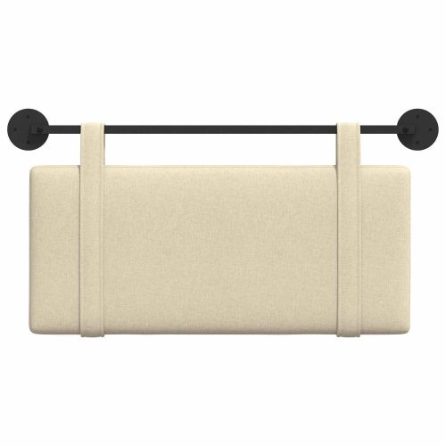 Висяща табла Монтиране на стена Крем 90 x 55 x 5 см текстил