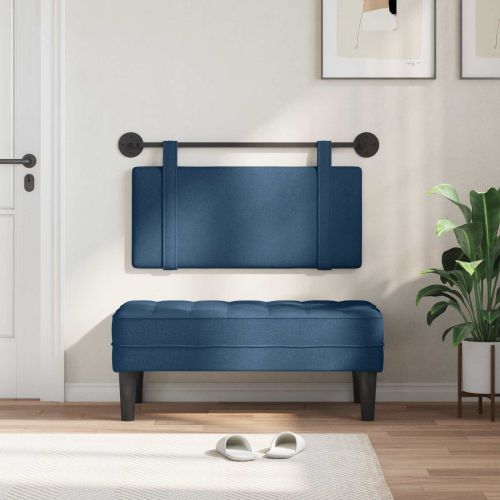 Висяща табла Монтиране на стена Синьо 90 x 55 x 5 см текстил