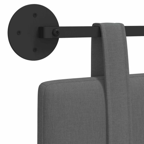 Висяща табла Едноцветен Тъмен сив 110 x 55 x 5 см текстил