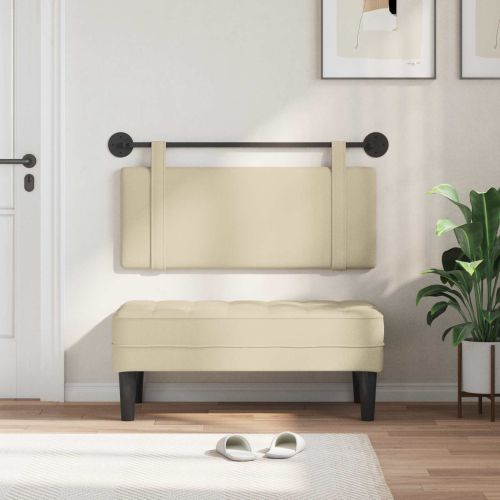 Висяща табла Монтиране на стена Крем 110 x 55 x 5 см текстил