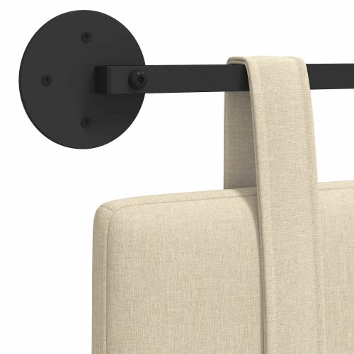 Висяща табла Монтиране на стена Крем 110 x 55 x 5 см текстил