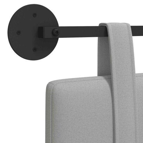 Висяща табла Едноцветен Облачно сиво 130 x 55 x 5 см текстил