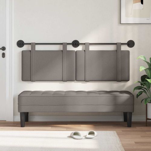 Висяща табла Монтиране на стена Таупе 130 x 55 x 5 см текстил