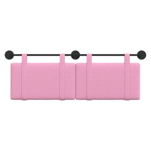 Висяща табла Монтиране на стена Розово 130 x 55 x 5 см текстил