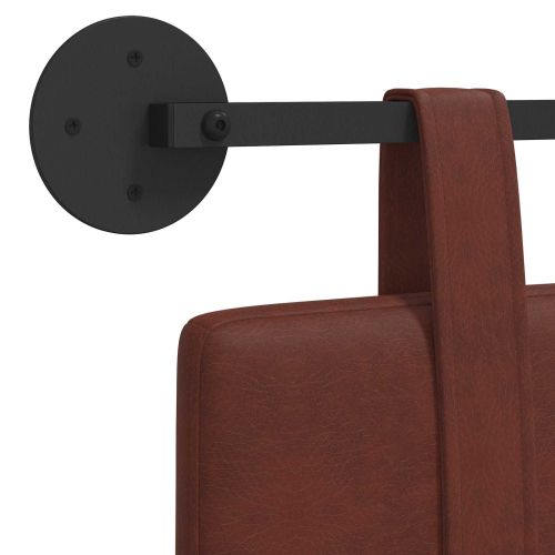 Висяща табла Лъскаво кафяво 130 x 55 x 5 см Антично PU