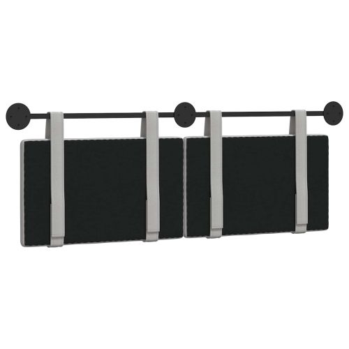 Висяща табла Едноцветен Облачно сиво 150 x 55 x 5 см текстил