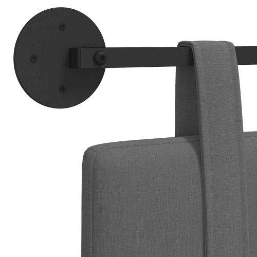 Висяща табла Едноцветен Тъмен сив 150 x 55 x 5 см текстил