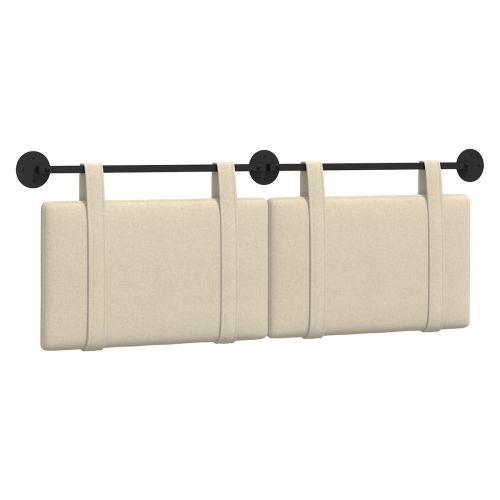 Висяща табла Монтиране на стена Крем 150 x 55 x 5 см текстил