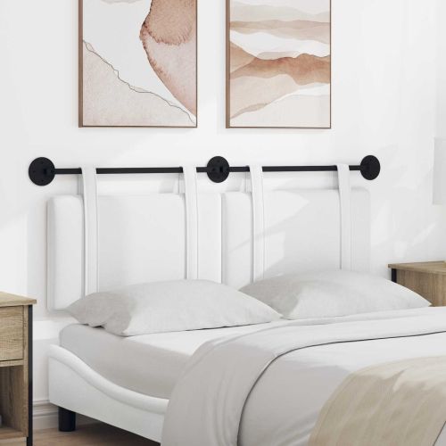 Висяща табла Монтиране на стена Бял 150 x 55 x 5 см текстил