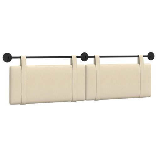 Висяща табла Монтиране на стена Крем 170 x 55 x 5 см текстил