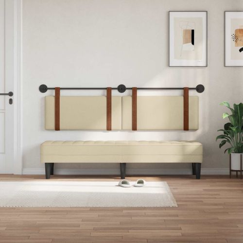 Висяща табла Монтиране на стена Крем 170 x 55 x 5 см Антично PU