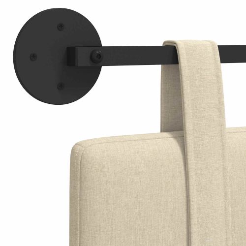 Висяща табла Монтиране на стена Крем 190 x 55 x 5 см текстил