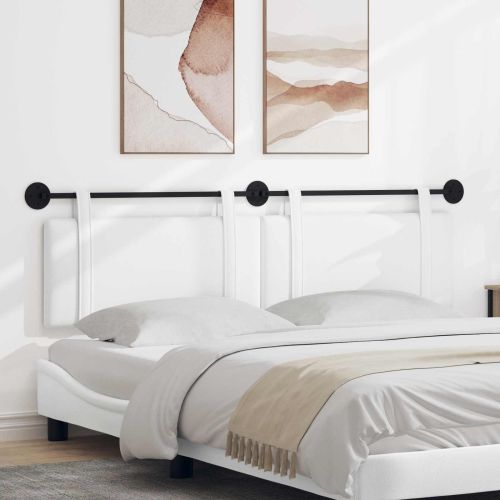 Висяща табла Монтиране на стена Бял 190 x 55 x 5 см текстил