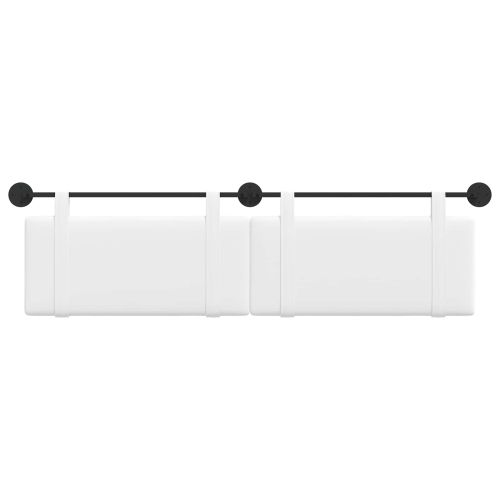 Висяща табла Монтиране на стена Бял 190 x 55 x 5 см текстил