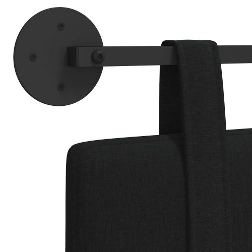 Висяща табла Монтиране на стена Черен 210 x 55 x 5 см текстил