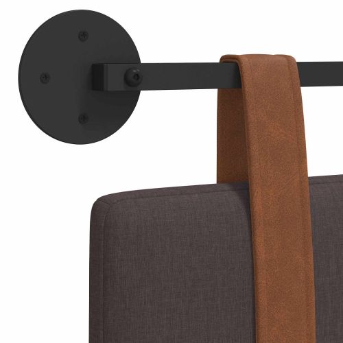 Висяща табла Едноцветен Тъмен кафяв 210 x 55 x 5 см Антично PU