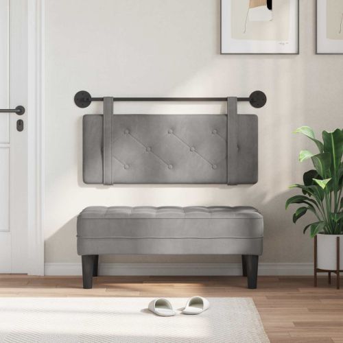 Висяща табла Светлосиво 110 x 55 x 5 см Кадифе