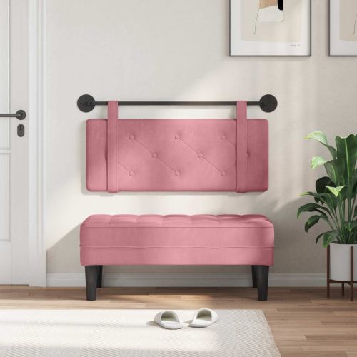 Висяща табла Монтиране на стена Розово 110 x 55 x 5 см Кадифе