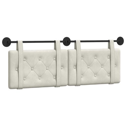 Висяща табла Монтиране на стена Крем 130 x 55 x 5 см Кадифе