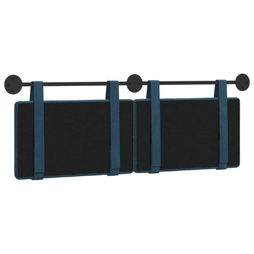 Висяща табла Монтиране на стена Синьо 130 x 55 x 5 см Кадифе