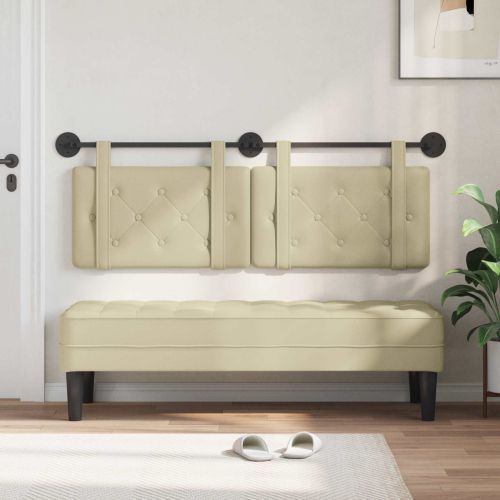 Висяща табла Монтиране на стена Крем 130 x 55 x 5 см Изкуствена