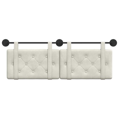 Висяща табла Монтиране на стена Крем 150 x 55 x 5 см Кадифе