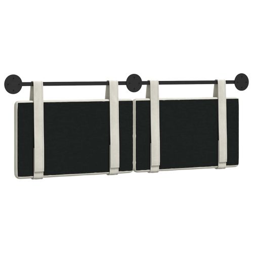 Висяща табла Монтиране на стена Крем 150 x 55 x 5 см Кадифе