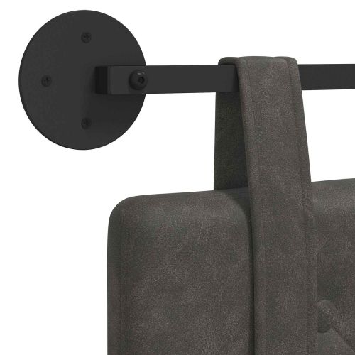 Висяща табла Черен 150 x 55 x 5 см Антично PU