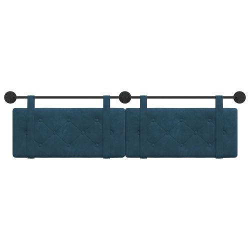 Висяща табла Монтиране на стена Синьо 190 x 55 x 5 см Кадифе