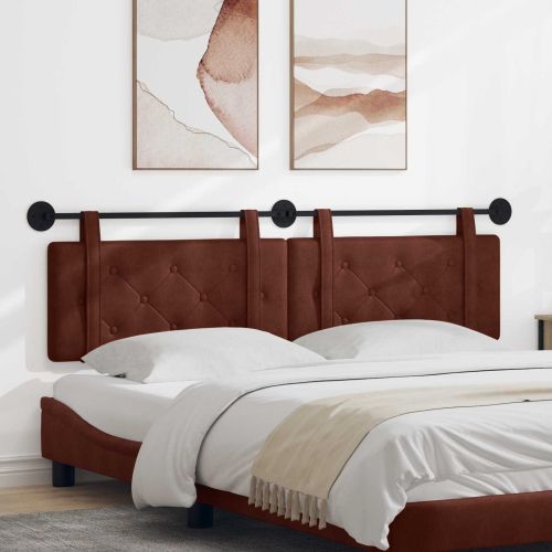 Висяща табла Лъскаво кафяво 190 x 55 x 5 см Антично PU