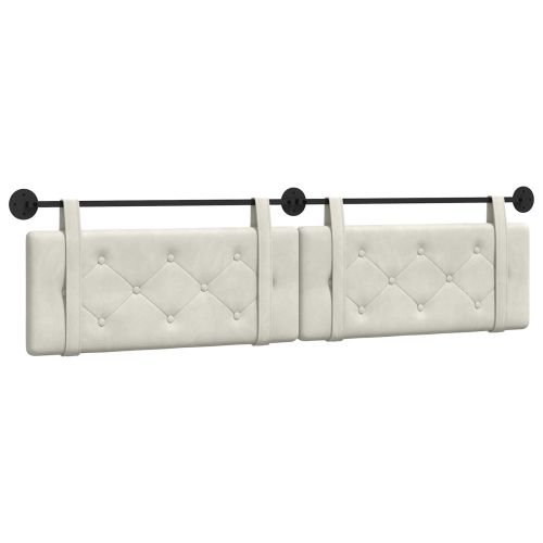 Висяща табла Монтиране на стена Крем 210 x 55 x 5 см Кадифе